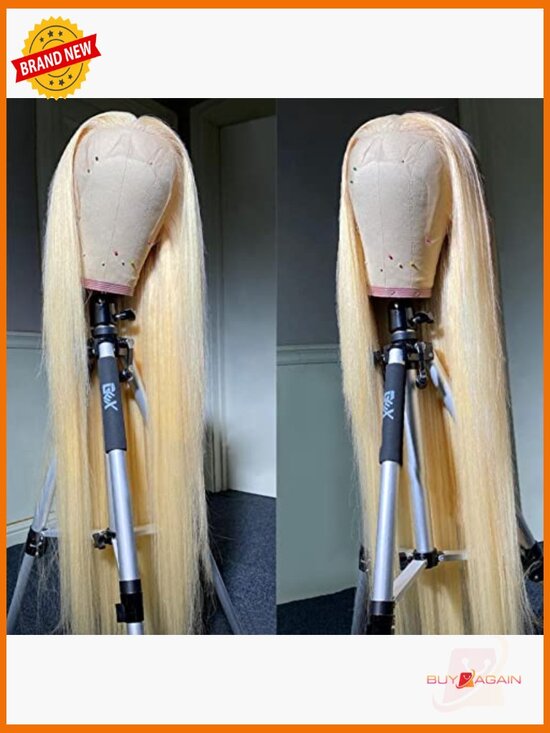 13x5 Lace Front Wig Human Hair 200 Density Straight 22 inch Pre Plucked Natural main image 4